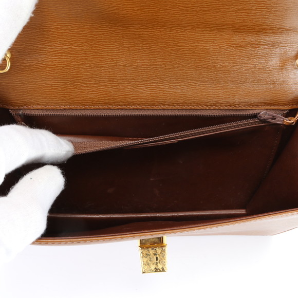 Christian Dior Chain Leather 2way Shoulder Bag Clutch - Picture 14 of 15